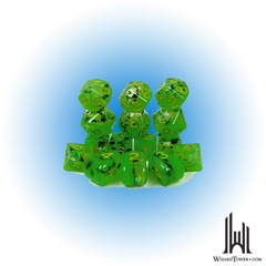 SET OF 15 DICE: LIT LEPRECHAUN (GLOW IN THE DARK!)